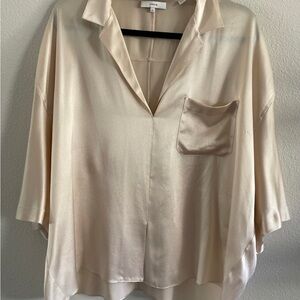 Vince Cream Silk Blouse